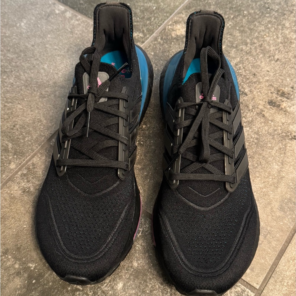 adidas Black and Blue Athletic Shoes